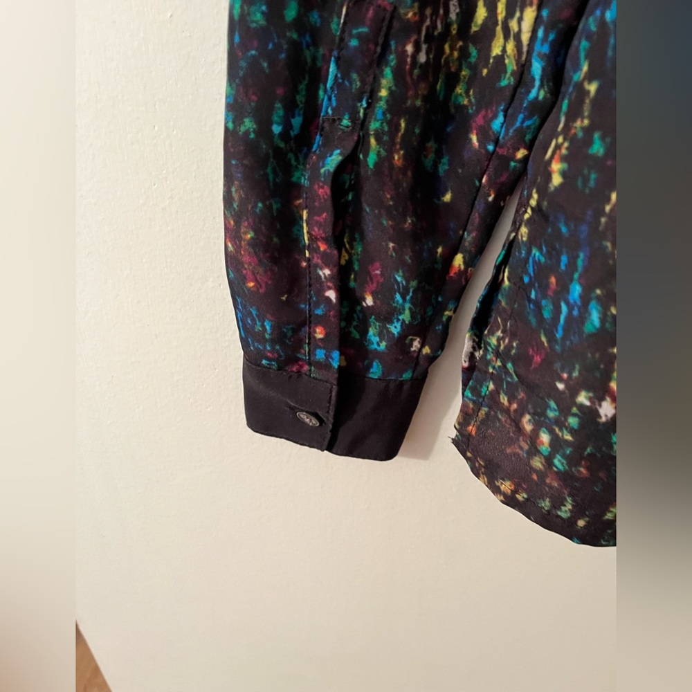 Derek Lam Nightshade Design Button Down Blouse Xs - image 3